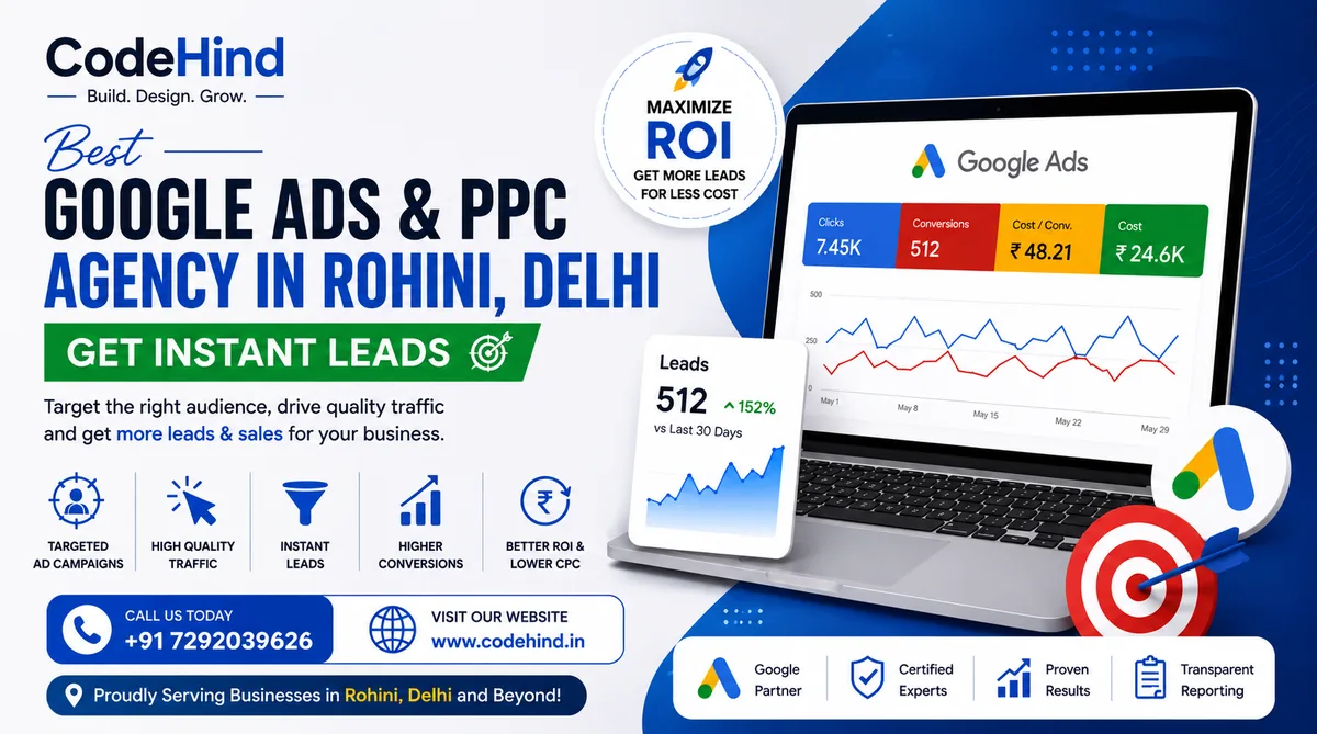 Best Google Ads & PPC Agency in Rohini, Delhi – Get Instant Leads