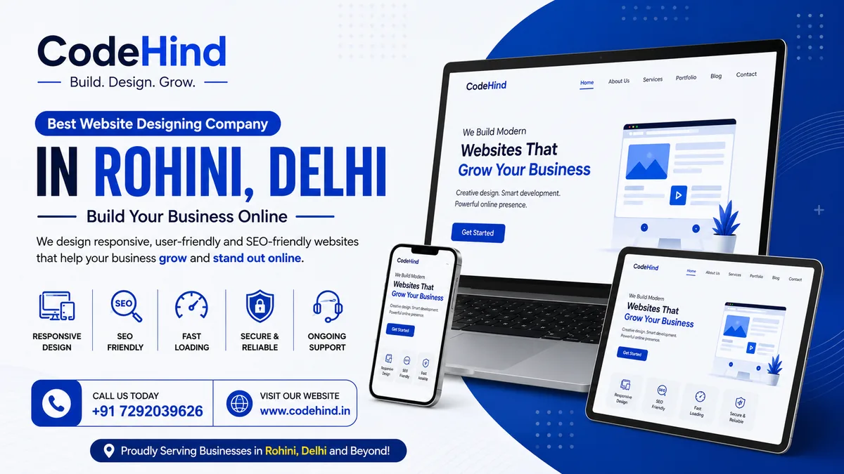 Best Website Designing Company in Rohini, Delhi – Build Your Business Online