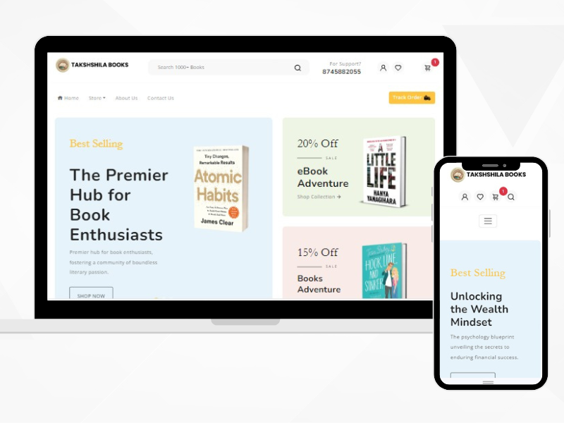 Takshshila Books Website - CodeHind Delhi