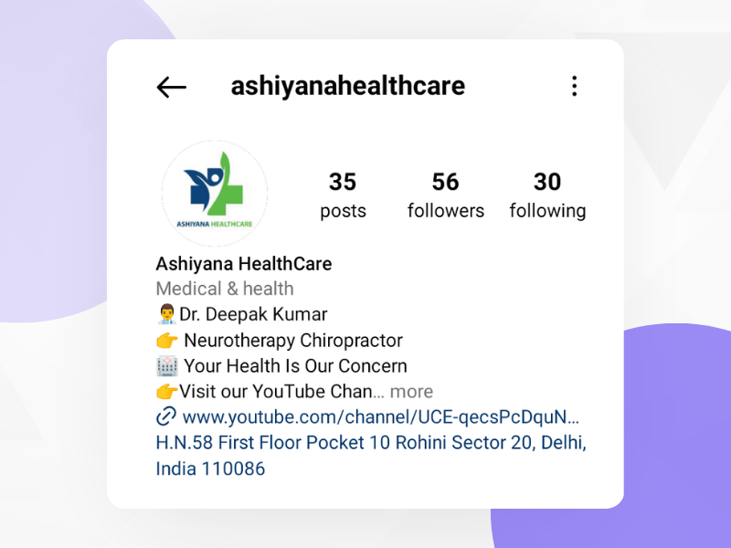 Ashiyana Healthcare SMM - CodeHind Delhi
